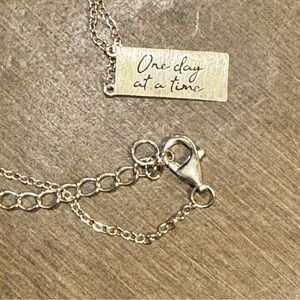 Gold Inspirational Necklace - gold plated over 925 Silver